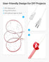 110V 20FT 110V-120V 2835 120LED/M White LED Strip Lights for Bedroom Adhesive Flexible Outdoor Waterproof LED Rope