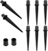 8 Pack 5.3 Inch Metal Stakes, Black Solar Light Replacement Stakes for Yard Landscape Garden Pathway Patio Lamps Pole