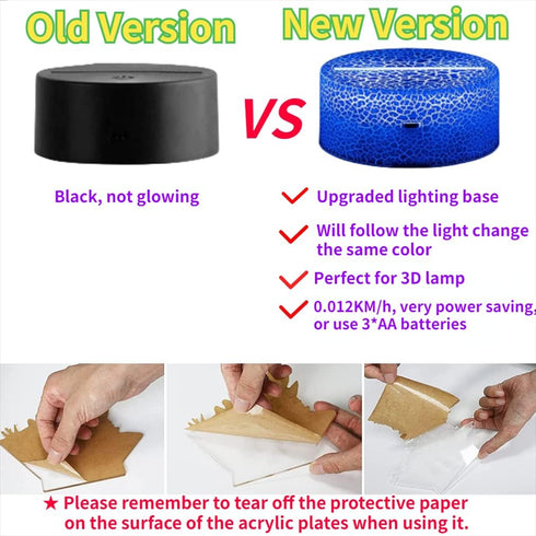 QAQWQAQ 3D 4 Dimmable 16 Hologram Dinosaur Night Light, Patterns, Remote/Smart Touch, Color Changing Light, T-Rex