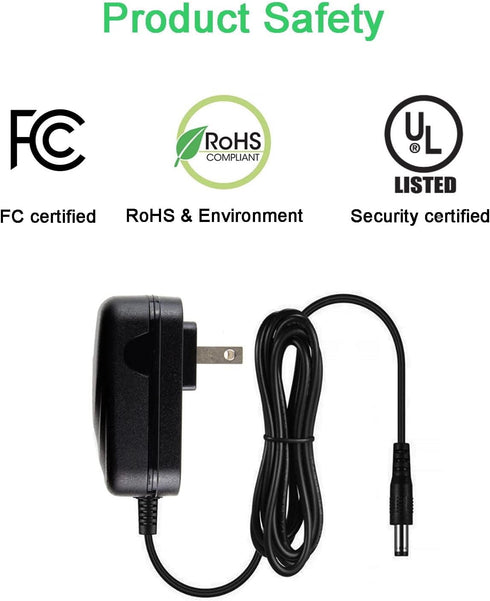 MyVolts 9V Power Supply Adaptor Compatible with Ameda Purely Yours Breast Pump - US Plug - with Extension and Inline