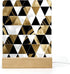 KNASNCHD Fashion Modern Black White Gold Triangles Night Light with Wood Base USB
