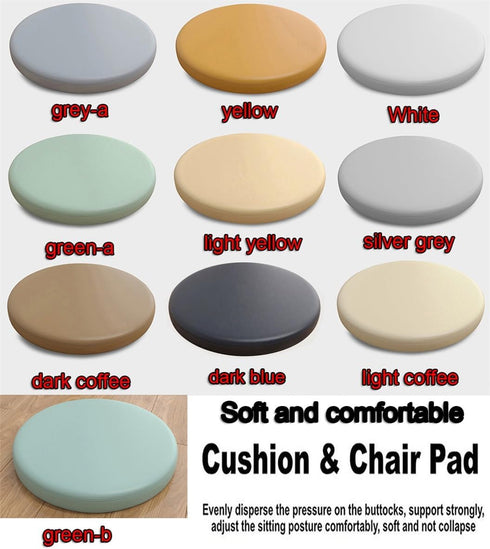 HCZKIUJ 4.5cm 35cm(13.8inch)) Leather Round Chair Cushion, Bar Stool Cushion, Card Seat/Window/Restaurant/Memory Foam