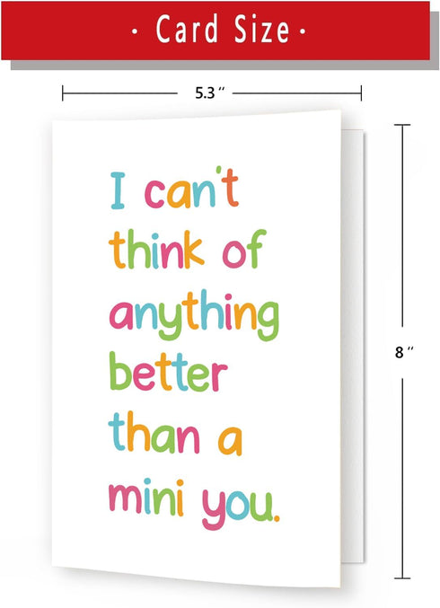 PUGAILA Funny Baby Shower Card for New Parents, Cute Welcome Baby Card Gift, First Baby Arrive Expecting Gifts for New