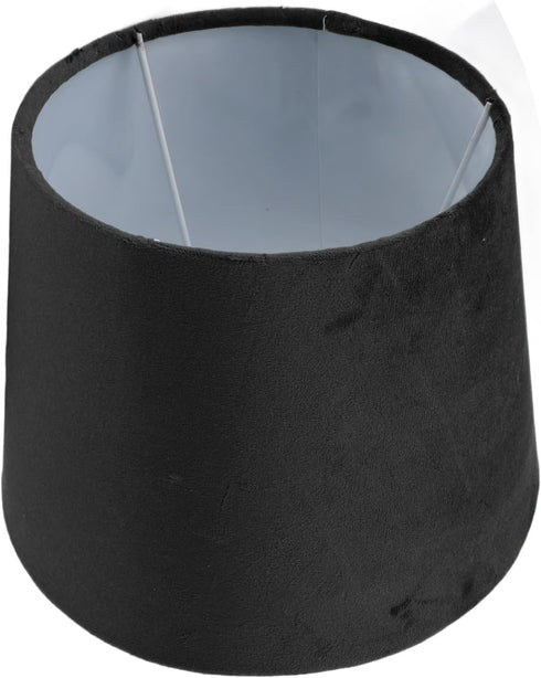 Buachois 10.6 Fabric Lampshade, Handcrafted Conical Lamp Shade (Black)
