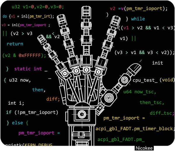 Gaming Mouse Pad: Drawing Model of Robot Arm Robotics Ideas Non-Slip Rubber Pad