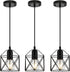 Becvaaoo 1-Light Hanging Pendant Light Fixture, Black Pendant Lights Kitchen Island, Farmhouse Pendant