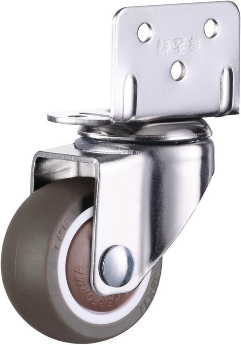 Kolloee 4pcs Furniture Casters Wheels Soft Rubber Swivel Caster Quite Roller Wheels for Trolley Baby Crib Bed Wheels