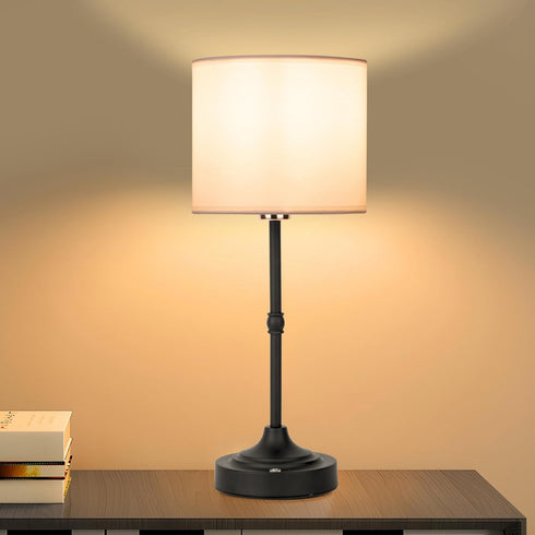 Cordless Touch Table Lamp for Bedroom, 5200mAh Rechargeable Battery Operated Nightstand Light