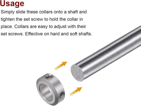 4pcs Shaft Collar Set Screw, 13mm Bore Aluminum Alloy, 22mm OD, 8mm Width for Wheel Barrow Axle, CNC Machine Tools