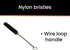 Hot Max 26207-12 Tube Brush Nylon 8-1/2" x 1/2" with Wire Loop Handle (12 Pack)