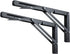 Toirxarn 8 Inch Heavy Duty Folding Shelf Brackets - 330 LB Load Capacity Black Steel Wall Mounted Small Brackets