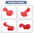 60 Pcs Solderless Quick Splice Snap Wire Connectors, Pressed Insulated Electrical Splice Wire Connectors (Red) 22-18 AWG