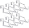 Maitys Space Saving Plastic Over Door Hooks - Multi Hanging Storage Organizers (White, 8 Pieces)