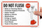 SmartSign 7" x 10" 'Do Not Flush - Baby Or Cleaning Wipes,