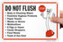 SmartSign 7" x 10" 'Do Not Flush - Baby Or Cleaning Wipes,