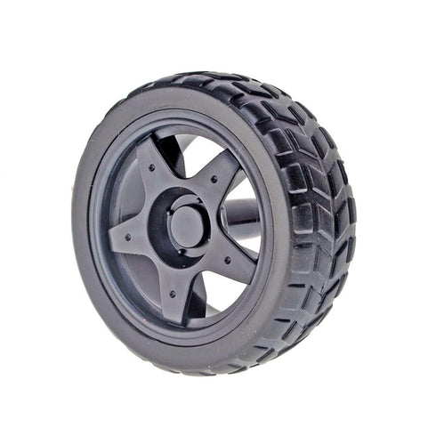 ALLPARTZ 4PCS 65mm TT Motor Wheels Smart Car Chassis Robot Remote Control Car Wheels (Black)