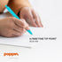 Poppin Retractable Gel Luxe Pens, Aqua, Package of 6, Blue Ink