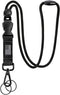DAYGOS Breakaway Lanyards for ID Badges, Safety Detachable Key Lanyard with USA Flag, Adjustable Neck Strap (Black)