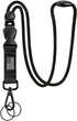 DAYGOS Breakaway Lanyards for ID Badges, Safety Detachable Key Lanyard with USA Flag, Adjustable Neck Strap (Black)