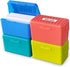 Olivo 3x5 Index Card Holder Box, Flash Note Card Organizer Case, 4 Colors Pack for 3 x 5 Index Card Storage