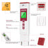 pH Meter for Water with Color Display pH Test Strip Function Pro Digital pH Level Tester ATC pH Calibration Kits Water