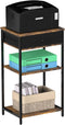 FANSXIVITA Printer Stand with Fabric Drawer, 3-Tier Industrial Sturdy Under Desk Printer Cart