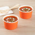 5-Ounce 50 Frozen Coppetta Dessert Cups, Disposable Ice Cream Cups - Lids Sold Separately, Sturdy, Orange Paper Yogurt