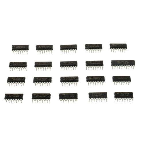 BOJACK 20 Values 50 Pcs SN74LS and SN74HC Series Low-Power Logic IC Chip Assortment Kit for IC Chip Work