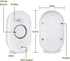 METAK Water Leak Detector Sensor Alarm: Home Water Flooding Monitor Smart Sink Overflow Monitoring Adjustable Wet