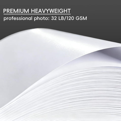 8.5x11 200 120GSM/32LB Glossy Inkjet Photo Paper In, Sheets Double-sided Thin Instant Dry Printers Tear-Resistant