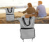 Foldable Shopping Cart Bag with Wheels, Large Capacity Reusable Grocery Tote, Heavy Duty Oxford Fabric Rolling Bag