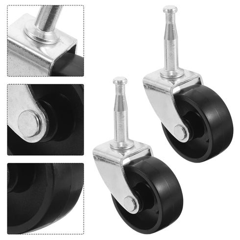 Generic 2pcs 1.5-inch Silent Mini Furniture Casters for Utility Cart and Coffee Table Rubber Stem Wheels Compatible