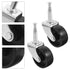 Generic 2pcs 1.5-inch Silent Mini Furniture Casters for Utility Cart and Coffee Table Rubber Stem Wheels Compatible