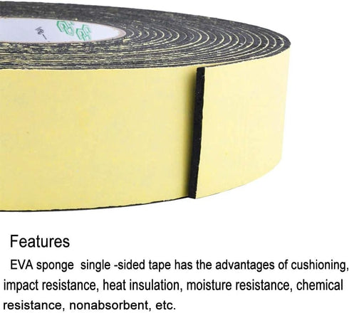 High Density Foam Insulation Tape, Waterproof, Seal for Plumbing, HVAC, Weather Stripping for Doors