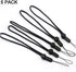 YOUOWO 5 Pack Adjustable Nylon Lanyards for USB Flash Drive, Cell Phone, Key, iPod, MP3, MP4, ID Card Badge (Black)