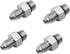 (4-PACK) 6400-04-05-O Hydraulic Hose Adapter Fitting, 1/4" Male JIC x 5/16" Male O-Ring Boss