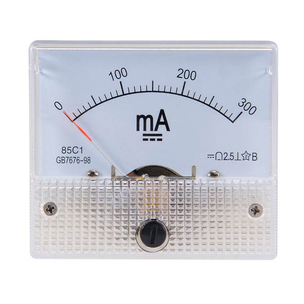 uxcell Analog Current Panel Meter, DC 0-300mA 85C1 Ammeter for Circuit Testing, Pack of 1