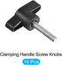 METALLIXITY Clamping Handle Screw Knobs, M5x25mm, 10Pcs, Metal T-Shape Grip for Housing Construction, Industry