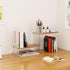BYCY Double H Display Bookshelf Desktop Organizer Office Storage Rack Desk Expandable Wood Display Shelf with Acrylic