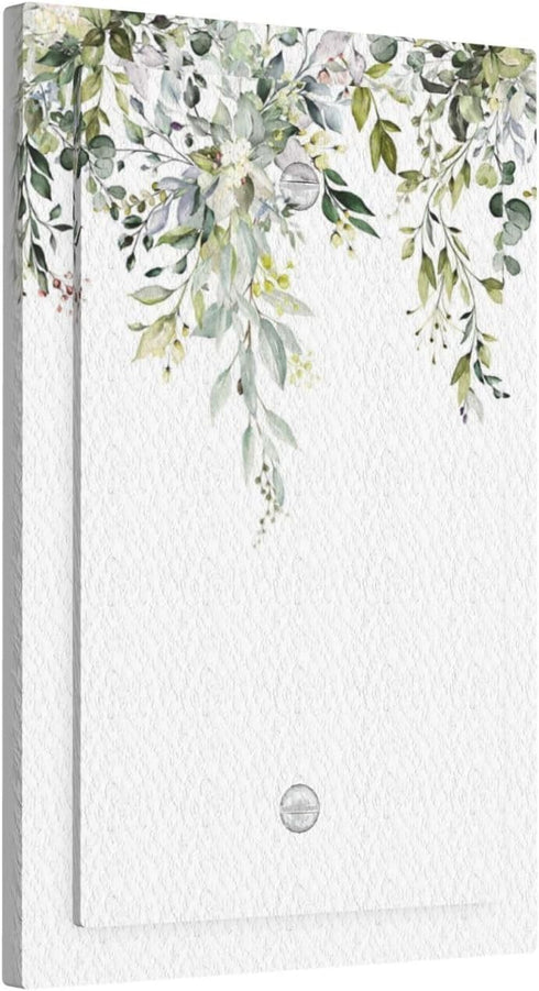 Light Switch Covers 1 Gang Eucalyptus Sage Green Watercolor Plant Leaves Decorative Wall Plate Blank Switchplate