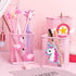 Trycooling 2 Pack Metal Cute Pen Pencil Holder, Office Home Desk Square Cup Caddy for Girls