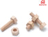3Pcs Set Wooden Screw Bolts and Nuts Toys for Kids, Preschoolers, Child, Montessori Building Tool - Sorting, Stacking