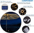 360 Patio Umbrella Lights, Solar Waterproof Umbrella String Lights with Warm White LED, Fairy String Lights Perfect