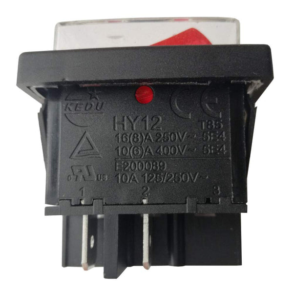 2Pcs KEDU HY12 4Pins Push Button Switch, AC 125/250/400V, Waterproof Rocker Switches for Electrical Appliances
