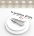 9 Inch 18W, 5 2700/3000/3500/4000/5000K, Settable 1800LM Closet Leetdud Flush Mount LED Ceiling Light Wired, CCT