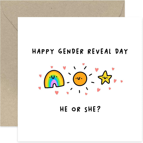 Old English Co. Gender Reveal Card - 'Happy Gender Reveal Day' -