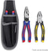 Tool Belt, 4 Pockets Tool Pouch for Organization, with Metal Belt Clip Attachment for Craftsmen, Electrician, Gardener
