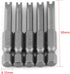 U Shaped Screwdriver Bit Set, 5 Pcs S2 Alloy Steel 50mm Length, 1/4" Hex Shank