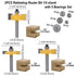 1/4 Inch Set, 3 6 Set, Shank Rabbet Router Bit Pieces Carbide Tipped Rabbeting Router Bit with Bearings Interchangeable