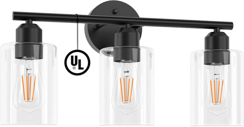 3 Espird Bathroom Vanity Light Fixtures Matte Black Bathroom Lighting Fixture, Lights Bathroom Light Fixture Over